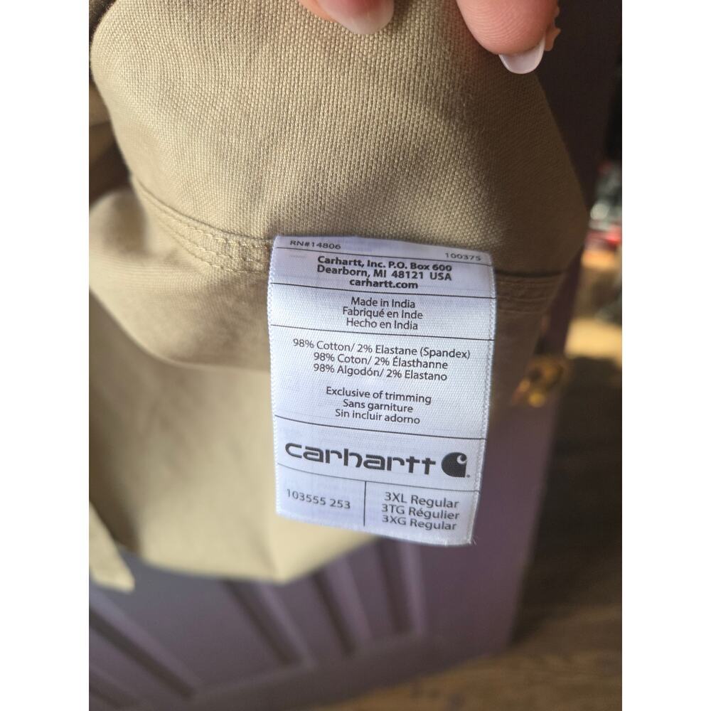 Carhartt Rugged Flex Relaxed Fit Canvas Short Sleeve Shirt Mens Size 3XL NEW!! - Picture 6 of 6